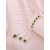 image:imagePeridot Jewelry Set for Women 925 Sterling Silver Oval Cut Necklace Earrings Bracelet August Birthstone Jewelry for Her